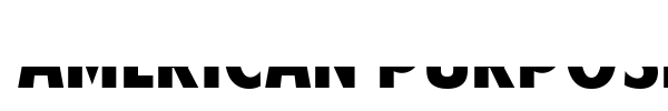 American Purpose font preview